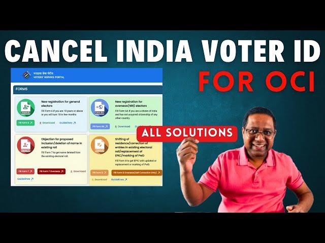 How to surrender and cancel voter id for OCI