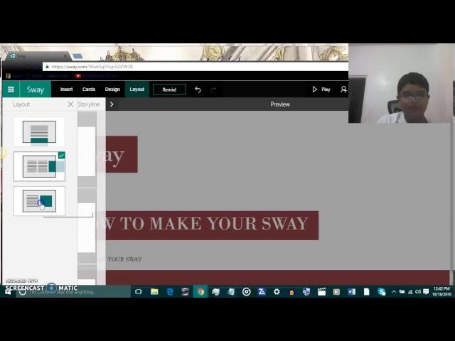 HOW TO MAKE A MS SWAY PRESENTATION
