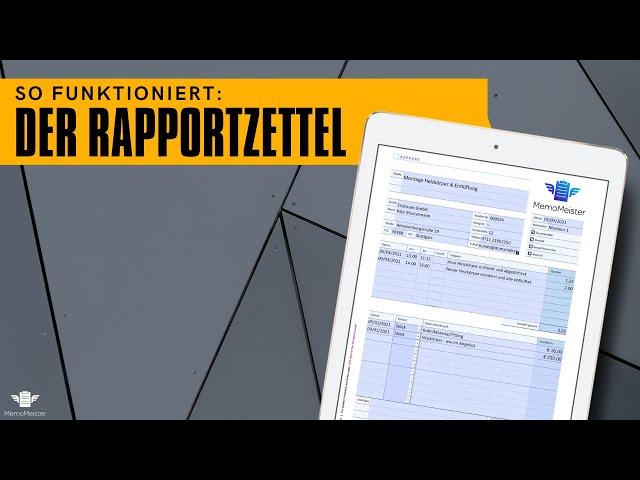 Der PDF Rapport Zettel für Handwerker  - so funktioniert's