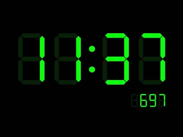 Ticking Digital Clock