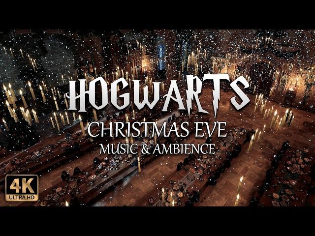 Christmas Eve at Hogwarts | 4K Cinematic Harry Potter Music & Ambience