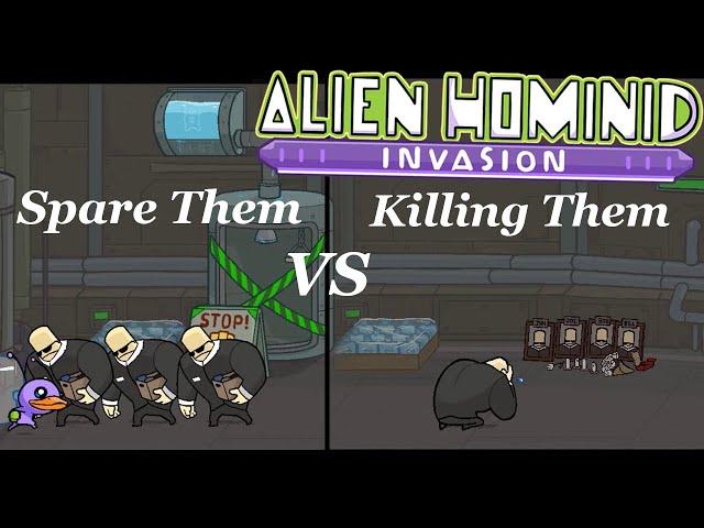 Each HQ Guards Difference (Spare/Kill)【 Alien Hominid Invasion 】