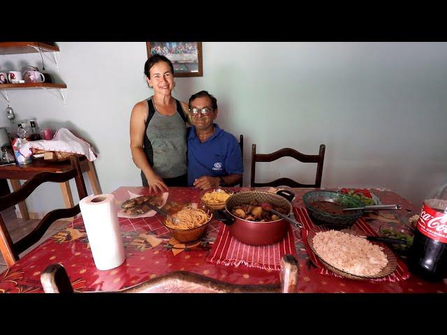 COLHENDO ABACAXI + PREPARANDO COSTELA BOVINA GUISADA PARA O ALMOÇO