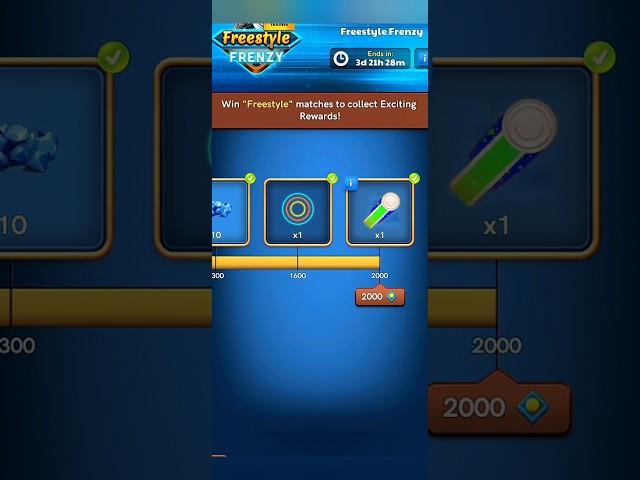 carrom pool-FREESTYLE FRENZY Event-Complete striker trails reward #shorts