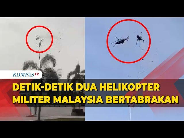 Penampakan Detik-Detik Dua Helikopter Militer Malaysia Tabrakan