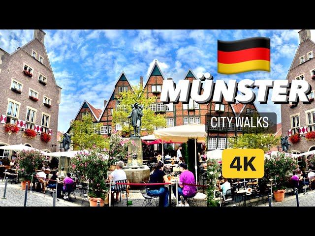 MUNSTER CITY WALK, GERMANY,  4K, UHD, 60FPS/MÜNSTER STADT CITY WALK, DEUTSCHLAND