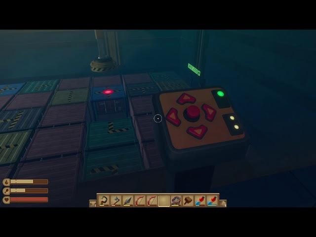 Raft - Sliding Puzzle (crane and containers) in Tangaroa : Exit + Secret Room - [Hyslyne's Guides]