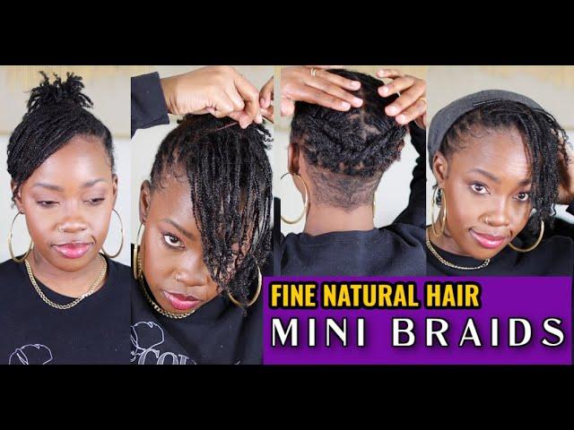 HAIR GROWTH! | Fine VS Thin | Multi- Styling My FINE Natural Hair MINI BRAIDS | MARY K. BELLA