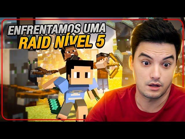 ENFRENTAMOS UMA RAID NÍVEL 5 NO MINECRAFT #2-42