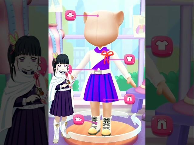 #demonslayer Kanao Tsuyuri makeover by my talking angela 2 #kanaotsuyuri #shorts