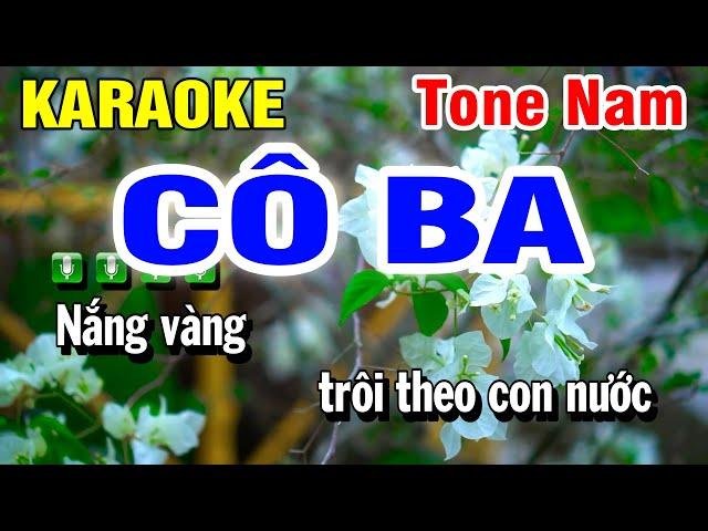 CÔ BA Karaoke Tone Nam Nhạc Sống Beat Hay | Huỳnh Lê