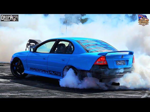 Saturday burnouts with 2NASTY at Bathurst Autofest