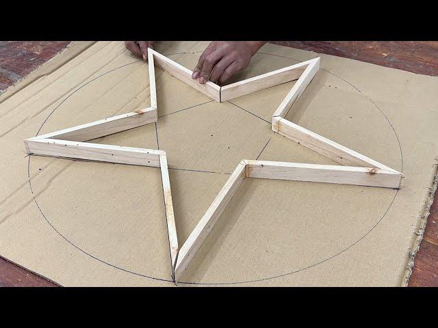 Skillful Hands Craft Wood Art - Extremely Outstanding Lucky Star Shaped Tea Table Design Idea