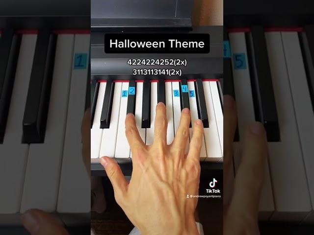Halloween Theme easy piano tutorial!