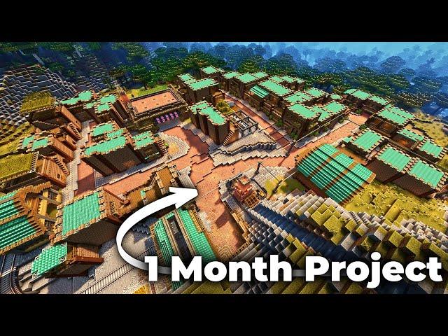 I Spent a Month Building an Entire Town in Minecraft!