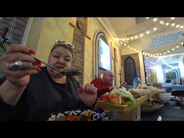 ПОЕХАЛИ С ДЕТЬМИ НА УЖИН В РЕСТОРАН УЗБЕКСКОЙ КУХНИ Ali-Baba family park /МУКБАНГ/ОБЪЕЛИСЬ ОТ ПУЗА