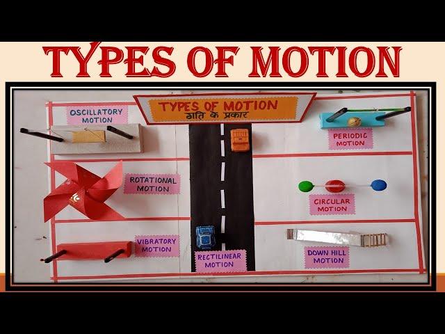 TYPES OF MOTION | PHYSICS WORKING MODEL |  SCIENCE WORKING MODEL | science project work