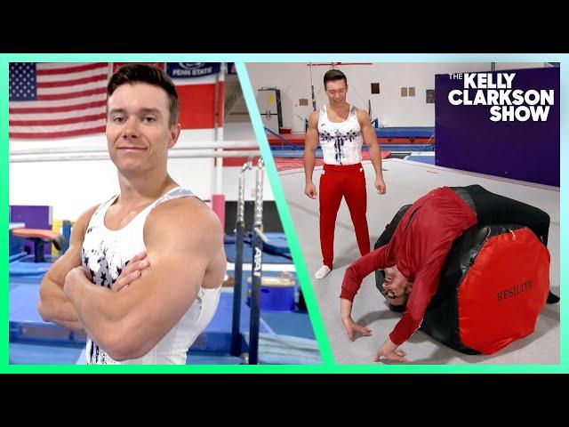 Olympic Gymnast Brody Malone Tries To Teach Lawrence How To Backflip | Chasing Gold