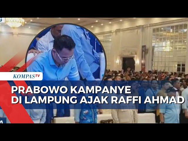 Selebritas Raffi Ahmad Ikut Dalam Kampanye Prabowo-Gibran di Lampung