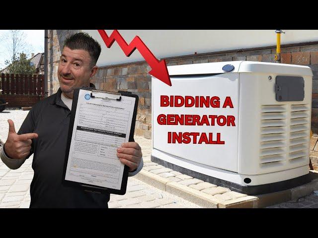 Electrical contractor bids on new backup generator installation #electricalcontractor #electrician