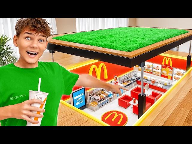 I Built a SECRET McDonald's in MY ROOM!