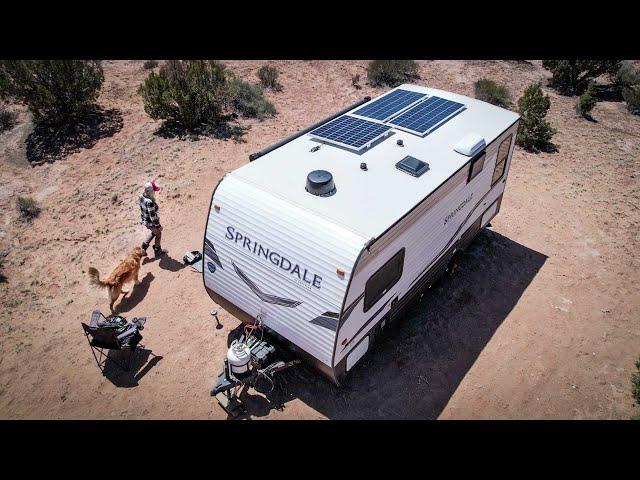 SOLAR UPGRADE and INSTALL on Keystone Springdale Mini Travel Trailer | RV Life