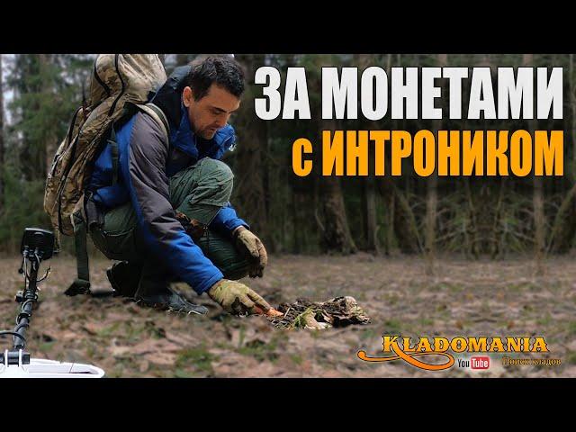 ЗА МОНЕТАМИ с АКА ИНТРОНИК. Поиск монет и кладов в лесу. Кладомания