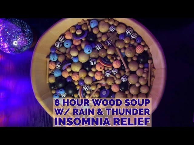 Wood Soup & Thunder ASMR | Focus, Relax, Relieve Insomnia | No Talking or Echo