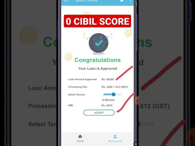 0 CIBIL SCORE ME LOAN || Instant personal loan app without income & cibil ️