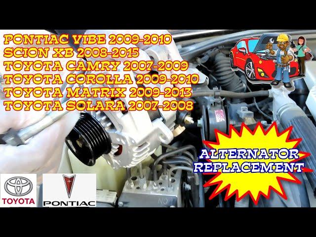 Solara Camry Highlander Alternator Replacement