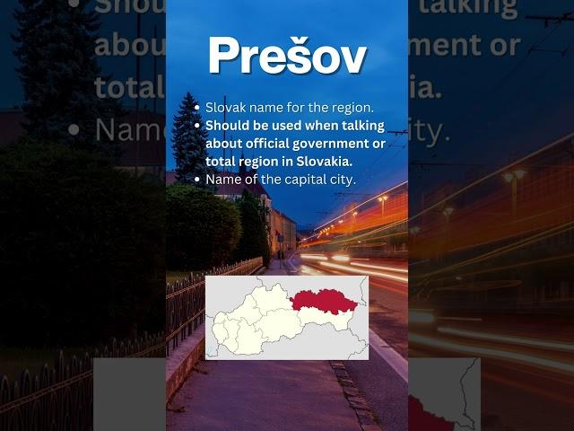 You Should Be Saying Pryashiv Not Prešov!
