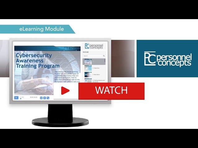 Cybersecurity Awareness Training Program (eLearning Module)