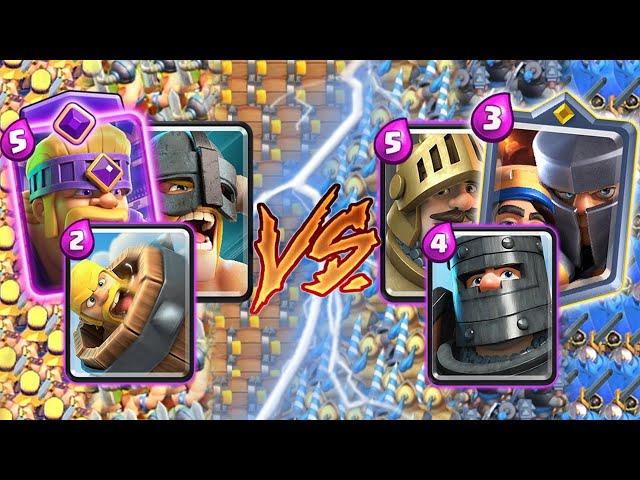 EVOLVED BARBARIANS TEAM Vs PRINCE TEAM - Clash Royale Battle