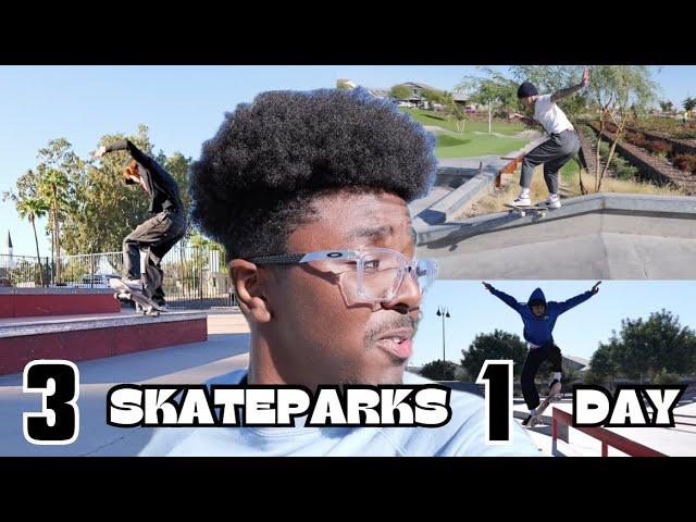 HOW WELL CAN WE SKATE 3 PARKS IN 1 DAY?!