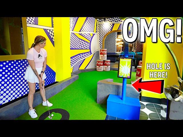 Mind-Blowing ONE OF A KIND Themed Mini Golf Course! - Crazy Hole in One!