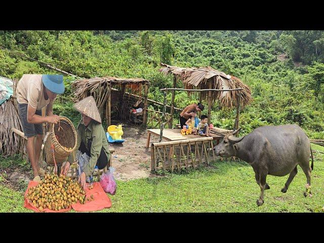 Chàng và nàng hái quả, cấy thuê, mò cua bắt ốc, đi chợ làng bán kiếm tiền nuôi con. - Lý Tiểu Anh.