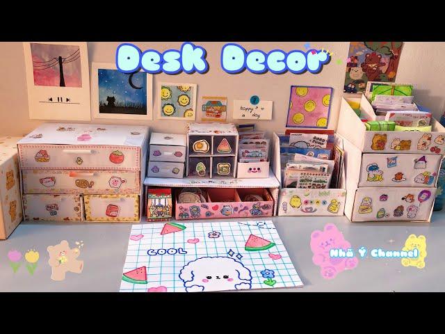 Decor bàn học từ đồ handmade | Nhã Ý Channel