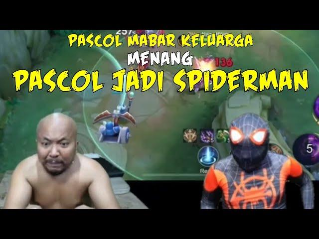 MENANG, PASCOL JADI SPIDERMAN, Mabar Keluarga Cemara #mobilelegends #pascoltopglobalmiya #nagahitam