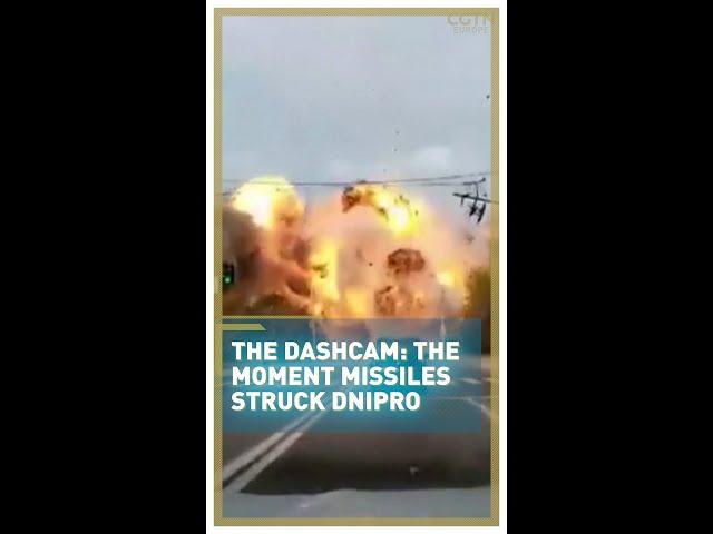 The Dashcam: The moment missiles struck Dnipro