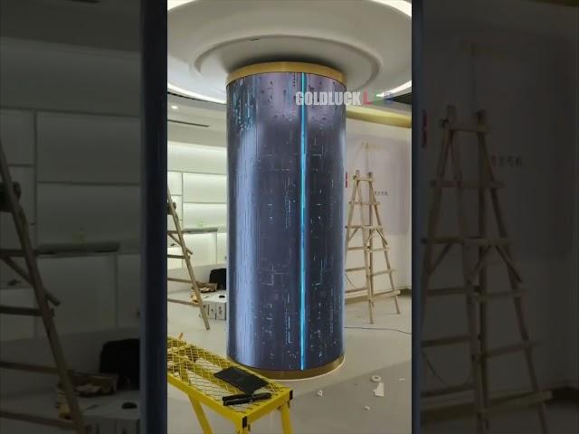 Cylinder LED Display.#ledbillboard #leddisplay #led #ytshorts #youtubeshorts