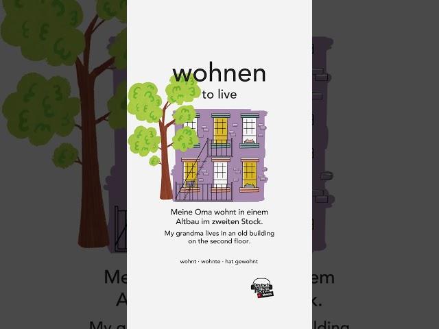 wohnen - Verben mit Beispielen @dldh