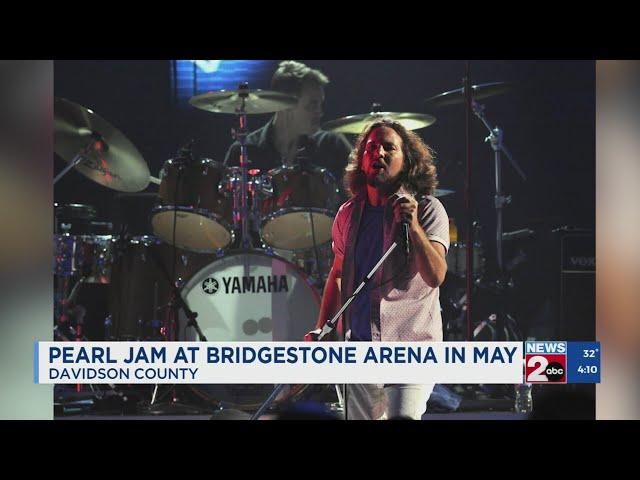 Pearl Jam performing 2 nights at Bridgestone Arena in 2025