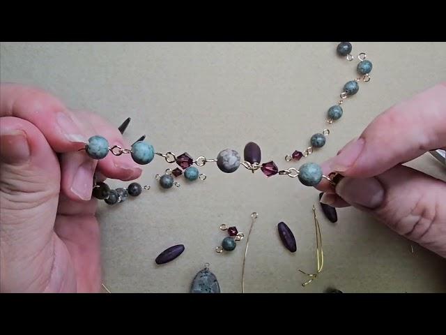 Creating eye pins to make a beaded chain