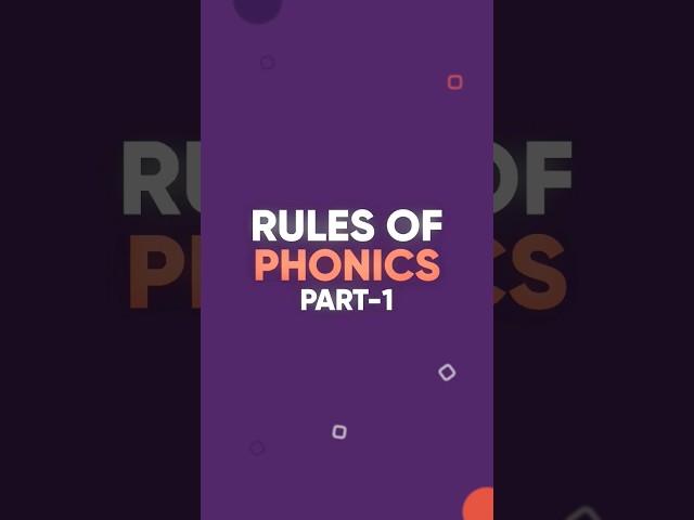 NEW SERIES ALERT - Rule of Phonics Part 1