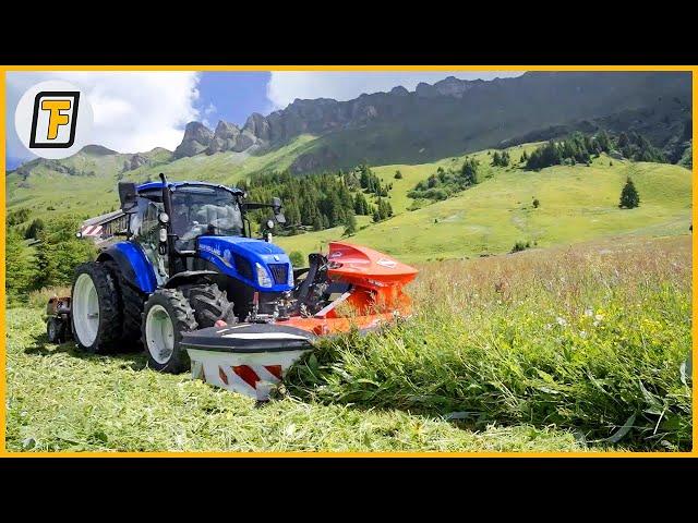 MOWING in SWISS MOUNTAINS is Fascinating! - Satisfying Grass Cutting and Hedge Trimming Machines