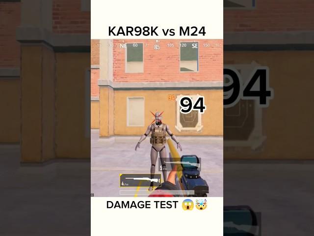 KAR98K vs M24 Damage Test  #shorts #bgmi #pubgmobile