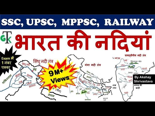 Indian Geography : Indian Rivers | भारत की नदियां - #Part 1 | By Akshay Shrivastava