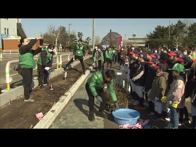 緑豊かな地域目指し　イオンスタイル山王で植樹活動　秋田 (25/03/09 18:00)