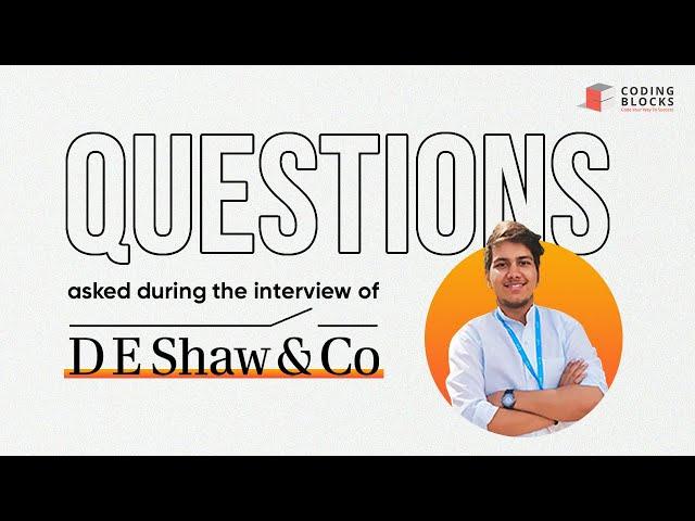 Interview Preparation Series | Episode 2 | DE Shaw Interview Questions | Saurabh from VIT