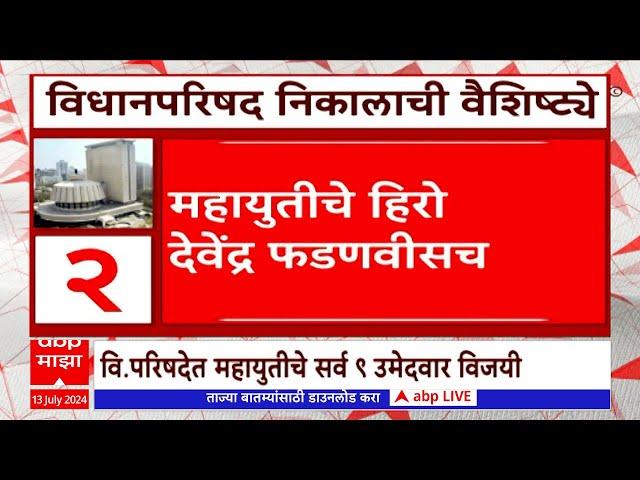 Vidhan parishad election Result : विधान परिषदेत महायुतीच्या 9 उमेदवारांचा विजय, जयंत पाटील पराभूत